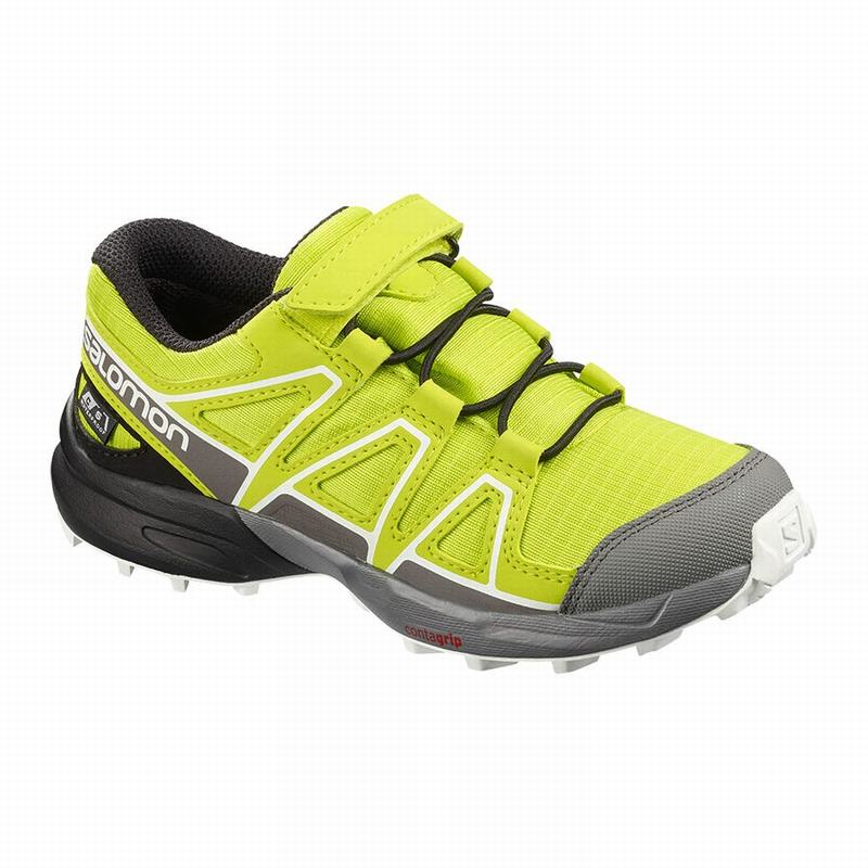 Salomon Israel SPEEDCROSS CLIMASALOMON™ WATERPROOF - Kids Trail Running Shoes - Rose/Black (NQTP-245